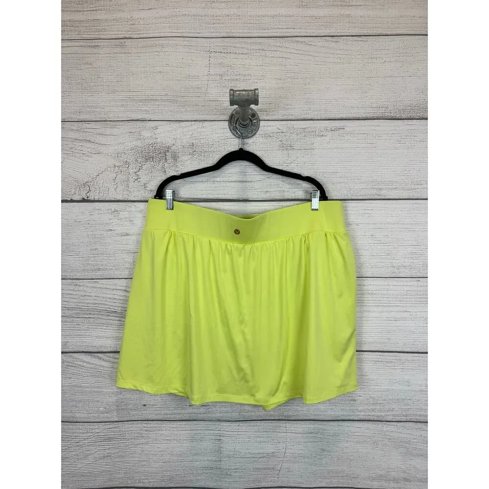 Livi Lane Bryant Active Plus Size Lime Green Sporty Skort Size 22/24